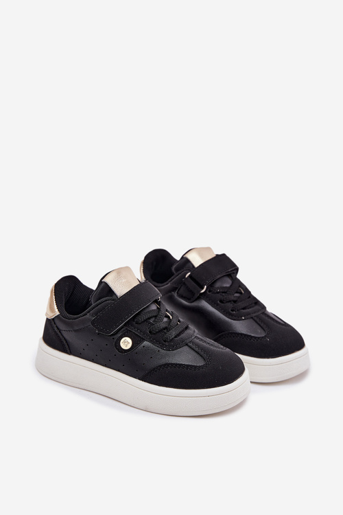 Sportovní Obuv Tenisky Dívčí Na Suchý Zip Černé Zarina