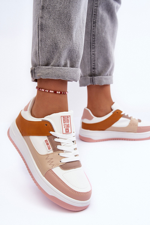 Dámske športové topánky tenisky Big Star MM274355 Brown-ružové