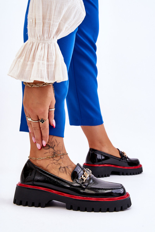 Maľované mokasíry na plošine čiernej Ronin