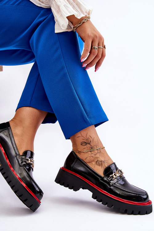 Maľované mokasíry na plošine čiernej Ronin