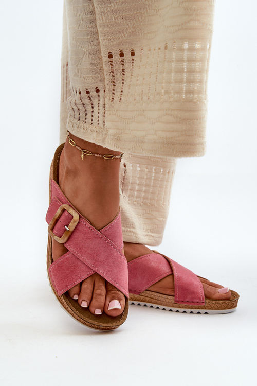 Pohodlné dámské žabky s přezkou Inblu VO000012 růžové