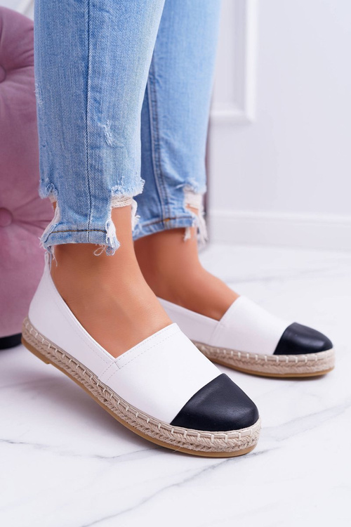 Dámské Espadrilky Bílé Flaty