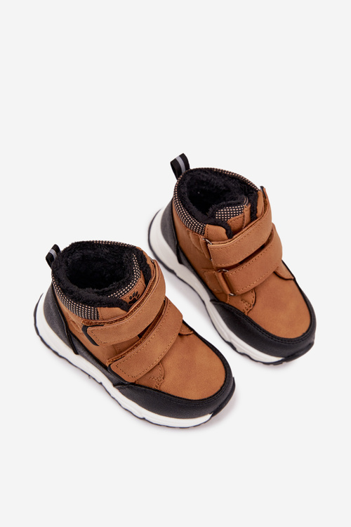 Zateplené Dětské Zimní Boty Na suchý zip Camel Nolivine