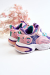 Dětská sportovní obuv na suchý zip růžovo-fialová Lillo