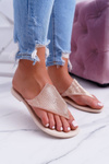 Lu Boo Beige Gum Guma Dámske žabky Anika Flip -flops