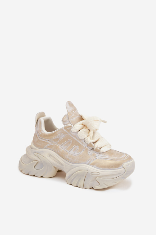 Kožené dámske tenisky GOE SS2N4009 Zlato