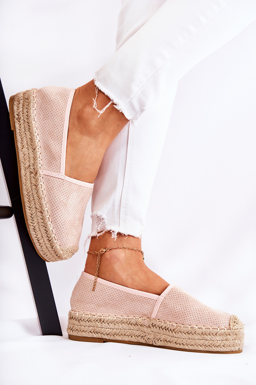 Dámské espadrilky na platformě růžové Marise