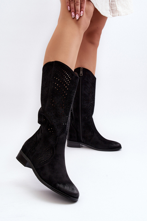 Zazoo 3403 Prosklené Dámské Botky S Nízkým Podpatkem Hnědé