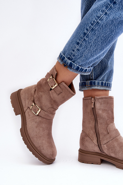 Ploché dámske topánky s tmavými žobranými svorkami bligore