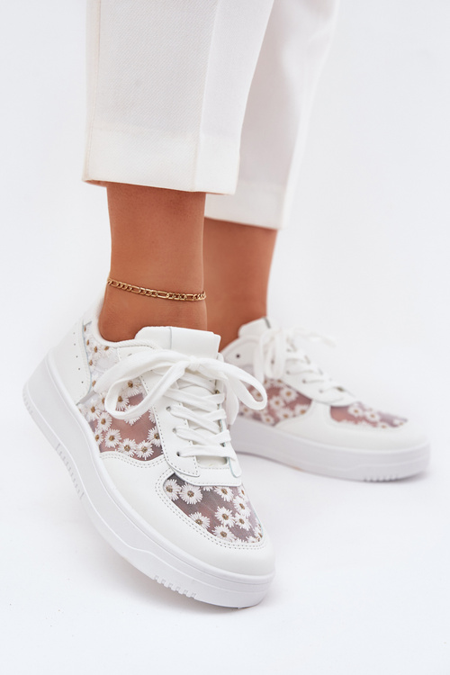 Síťové Dámské Tenisky Sedmikrásky Bílé Jenithra