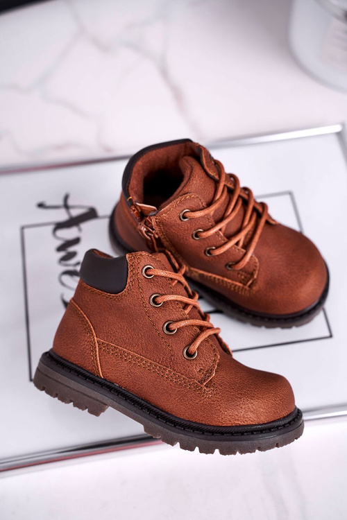 Dětské boty traperky teplé hnědé Moa