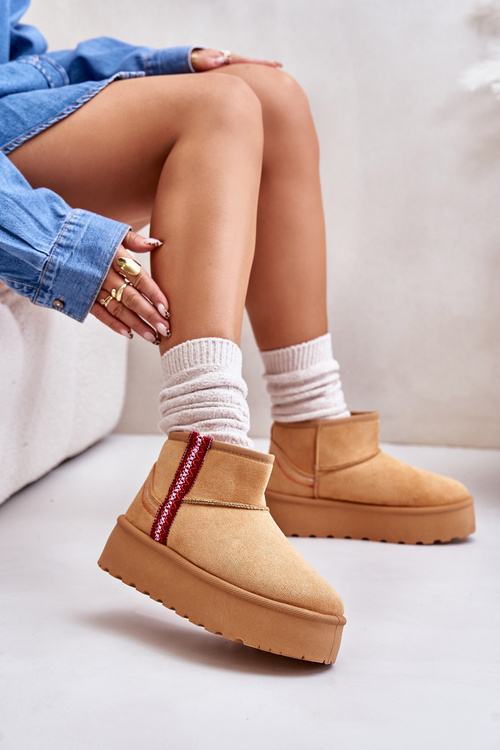 Dámske snehové topánky na platforme izolovanej ťavou Lomess