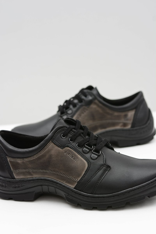 Pánska kožená klasická čierna favello topánky