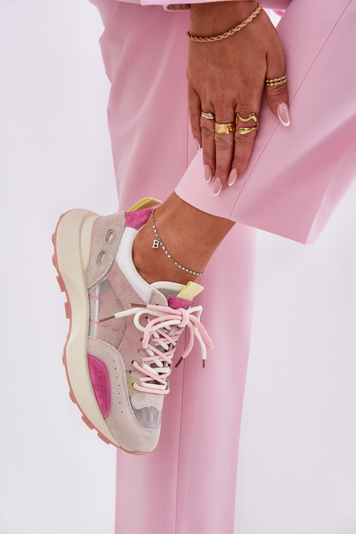 Zamszové Sportovní Boty Sneakersy Dámské 66725 Multikolor Vinceza