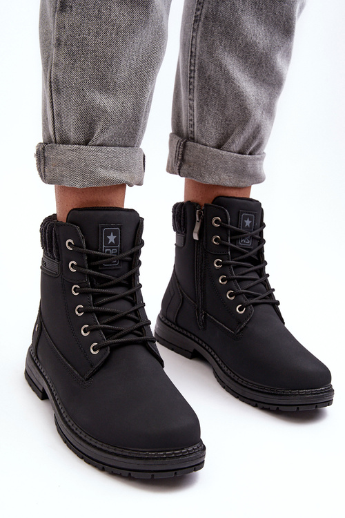 Dámske kožené topánky, čierna katalis