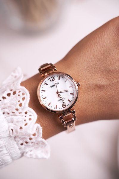 Dámske hodinky náramok Ernest Pink Gold Chic