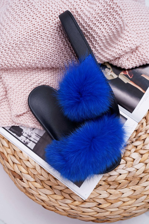 Dámské Nazouváky s kožešinou Sapphire Naturis