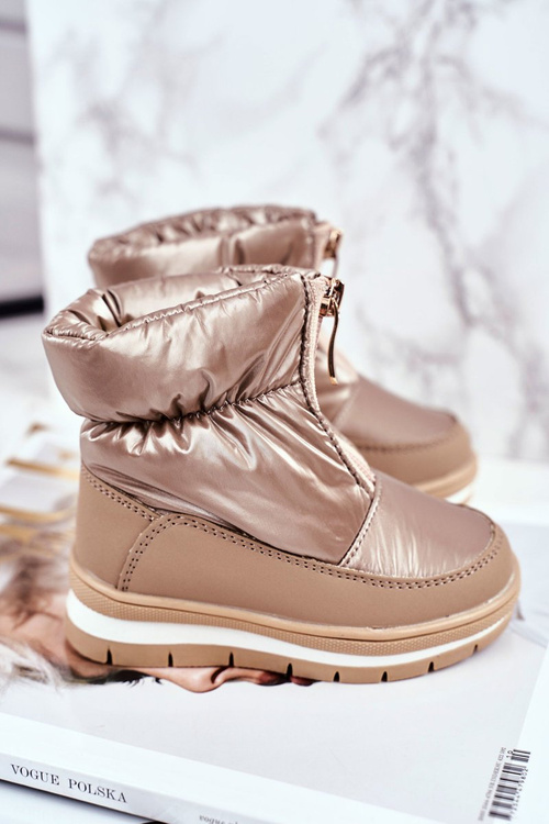 Dámské Sněhule Teplě Přírodní vlna Zlaté Bubbles