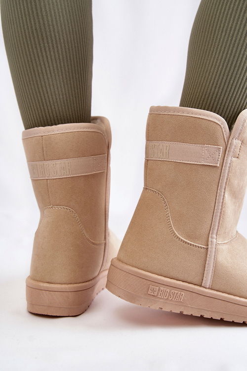 Dámské vysoké boty do sněhu Big Star KK274617 Světle béžová