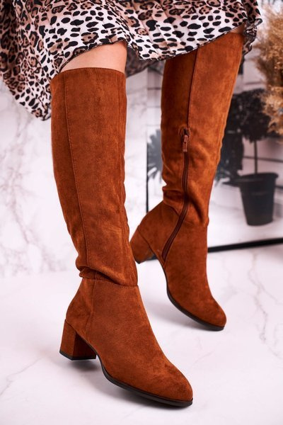 Ženské semišové topánky Sergio Leone Camel KZ273