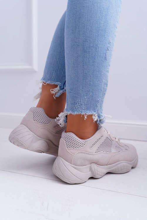 Dámská Sportovní Obuv Prodyšná Látka Béžové Thai