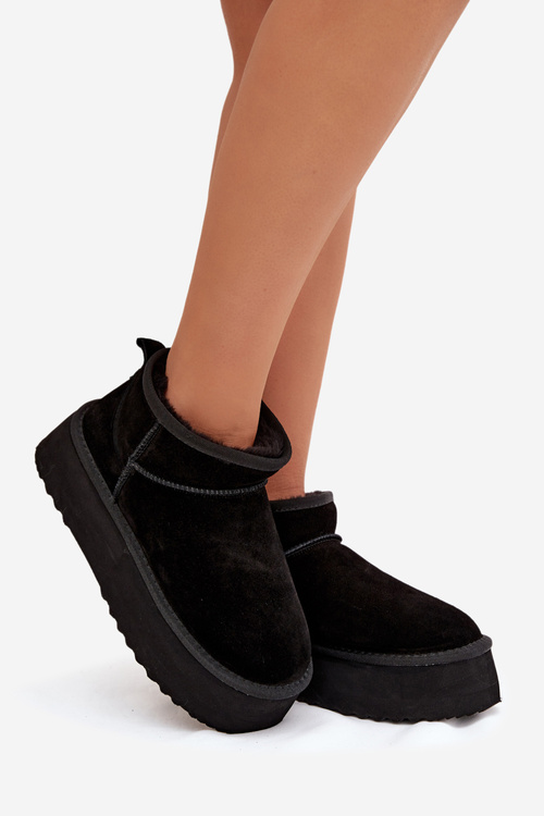 Ženské sněhule z přírodního semiše černé Mairene