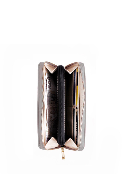 Haileyho veľké portfólio pre šedý zips