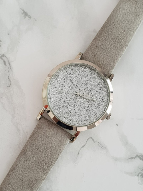 Dámske hodinky Ernest s trblietavými šedými Tiguan