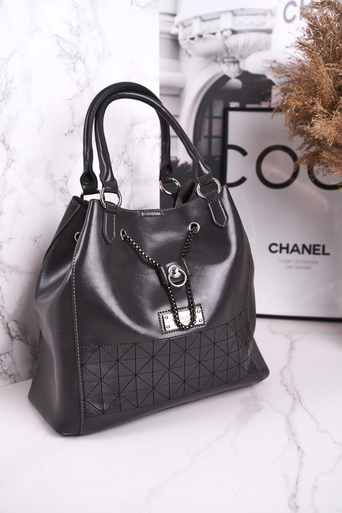 Elegantná dámska taška s kozmetickou Monnari Bag5810-019 šedá