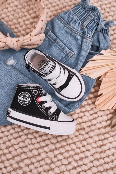 Detské vysoké tenisky s veľkou hviezdou HH374188 Black Slider