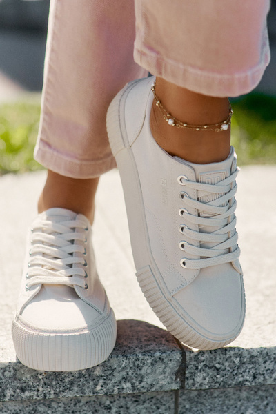 Dámske Textilné Tenisky Big Star RR274407 Béžové