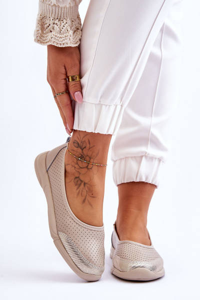 Lucy Leather Dámska otvorená baleríny