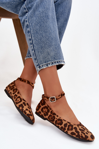 Dámske balerínky s remienkom a sponou Panterka Janelor