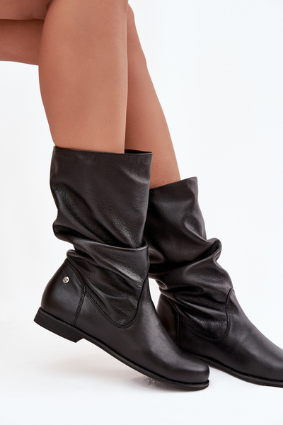 Dámske kožené čižmy Maciejka 05057-20 čierne