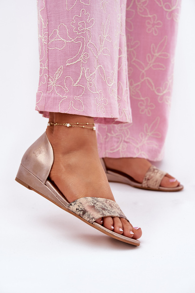 Kožené sandále Maciejka 01971-71 zlaté