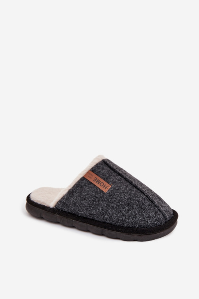 Pánske papuče s teplou kožušinou Čierne Darielle