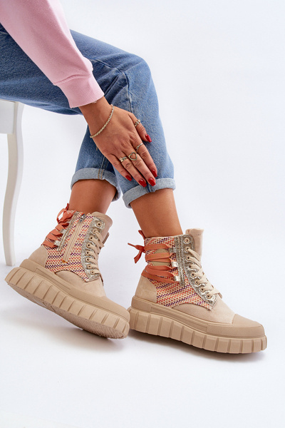 Suene vysoké tenisky, beige eleamia