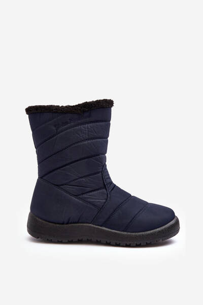 Vysoké dámske izolované topánky Luxina Navy Blue Snow topánky