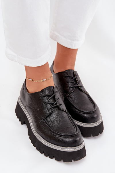 Dámske Mokasíny So Šnurovaním Big Star NN274052 Čierne