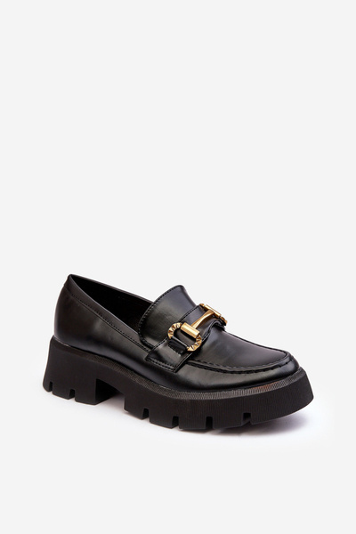 Dámske topánky Loafer s dekoráciou Black Peuria