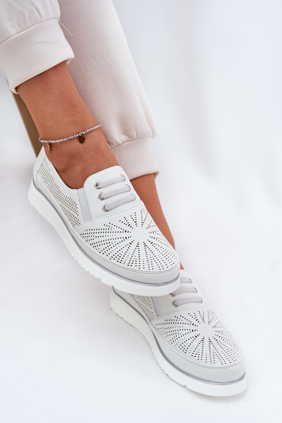 Dámske Slip-On Topánky Biele Azethia