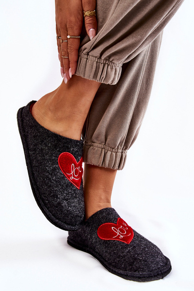 Domáce papcie veľká hviezda KK276019 Čierna a červená