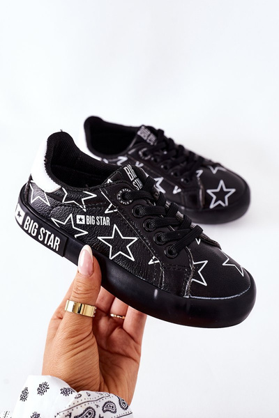 Big Star II374002 Čierne kožené tenisky