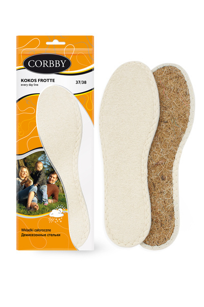 Corbby Coconut Terry Rok -round topánky vložky