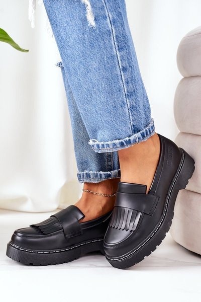 Kožené topánky Loafer Big Star II274100 Čierna