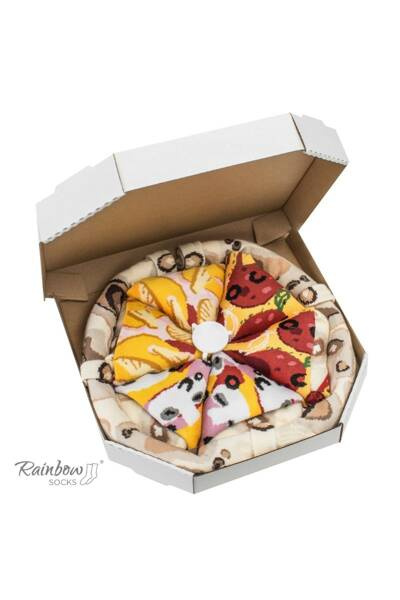 Ponožky dúhové ponožky pizza 4 havajské páry pepperoni capricciosa