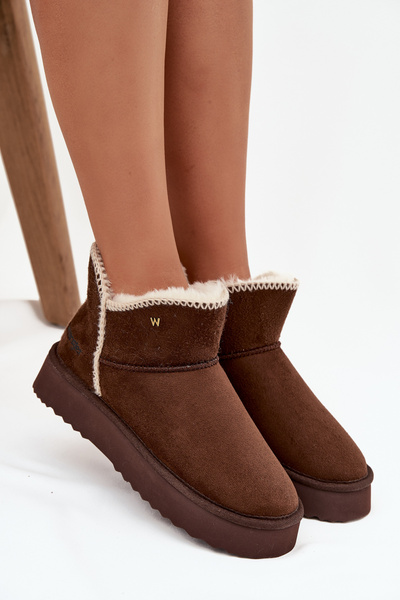 Dámske snehule na platforme Wrangler 20253093.IKU čokoládové