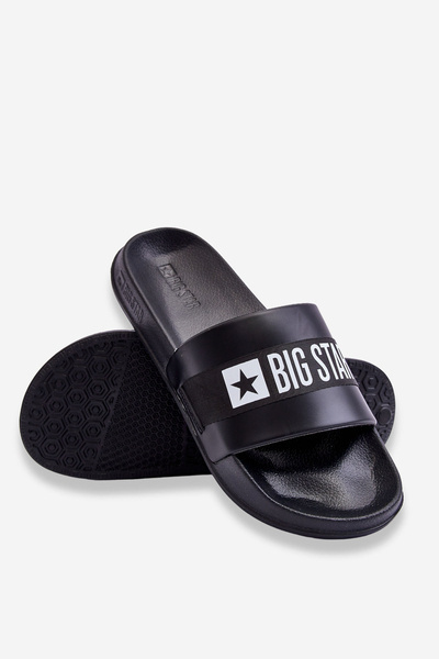 Pánska klasická veľká hviezda LL174457 Black Flip -flops
