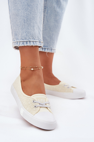 Dámske Tenisky S Vyšívaním Lee Cooper LCW-25-31-3445L Béžové