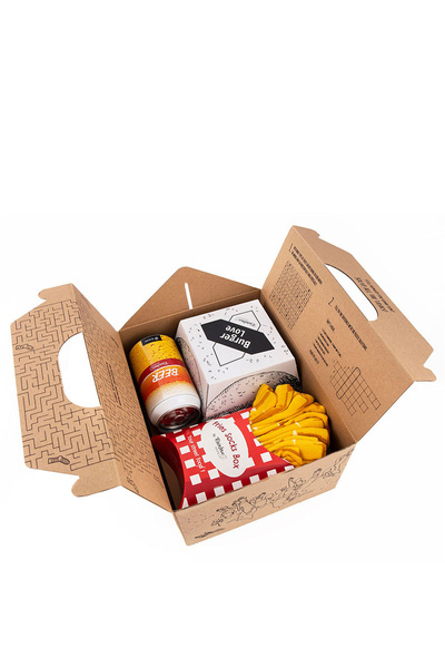 Ponožky dúhové ponožky jedlá ponožky box hamburger hranolky pivo 5 párov